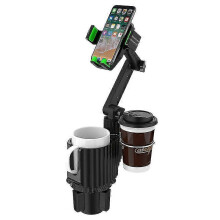 (Green) 2 In 1 Phone Holder With Cup Holder Adjustable Cellphone Stand Universal Phone Holder