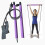 (Purple) Pilates Bar Stick With Resistance Band 1