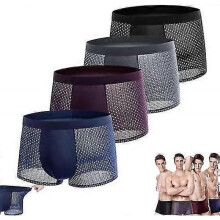(L) 4-Pack Drop Daddy Bamboo Boxer Briefs, Men's All Day Comfort, Bamboo Underwear for Men, Bamboo Shorts for Men, Bamboo Fiber Boxer Briefs