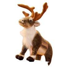 (Ordinary paragraph) Cute simulated elk doll plush toy Christmas deer doll children comfort doll Christmas gift