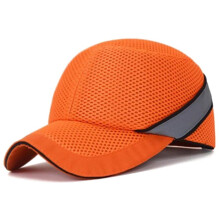 Safety Bump Cap - Lightweight Breathable Baseball Cap Style Protective Helmet for Men and Women, Orange Color
