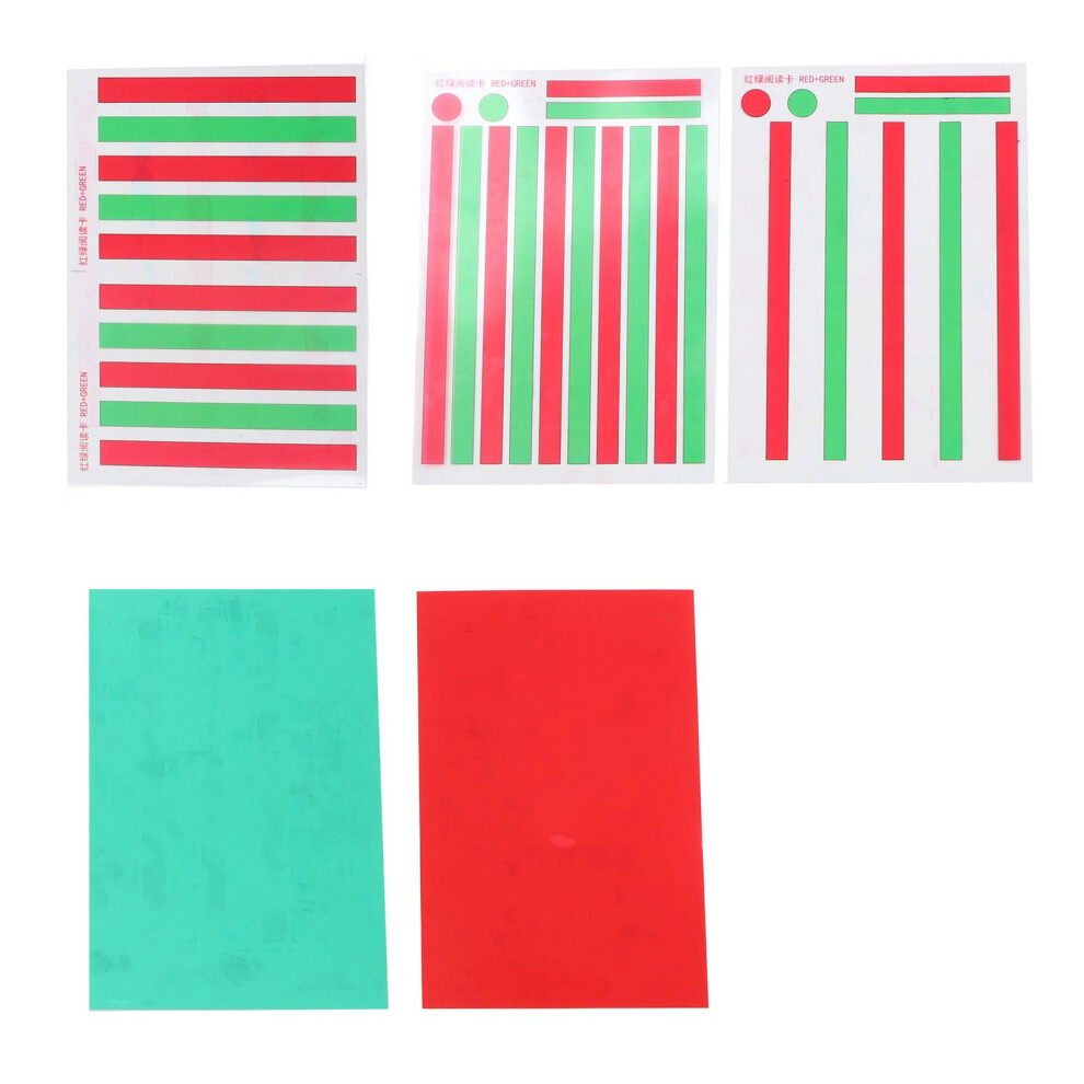 Red/Green Vision Reading Aid Abs Plastic Sheet For Myopia & Amblyopia Correction