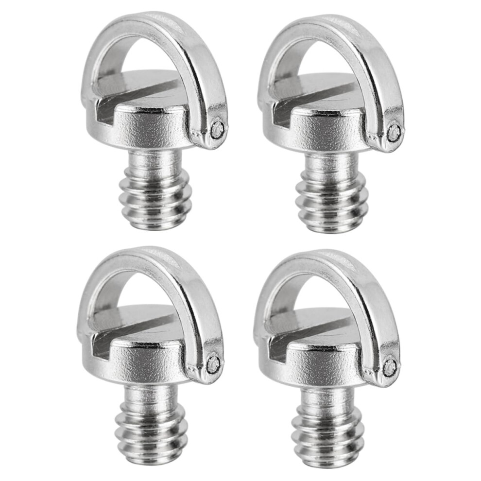 Tripod Screw Set Of 4 D-Ring Screws For Camera Tripods, 1.5X1.4x1.2cm Iron Plate Accessories Silver 6276012333311