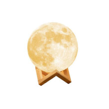 (18cm) Moon lamp led night light bedroom bedside lamp moon lamp creative bedside lampstand