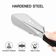 Stainless Steel 8 in 1 Camping Shovel with Storage Pouch for Outdoors