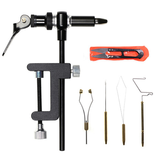 Fly Tying Accessories Kit: Vise Bobbin Holder Threader Needle Whip Finisher 1