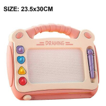 (Pink) Painting Board Magnetic Plaque, Magnetic Magic Panels Children Colorful Drawing Board Educational Toy