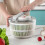 (White) Manual Press Fruit & Vegetable DewatererDumping WatererHome Kitchen Fruit Salad Dewaterer 3