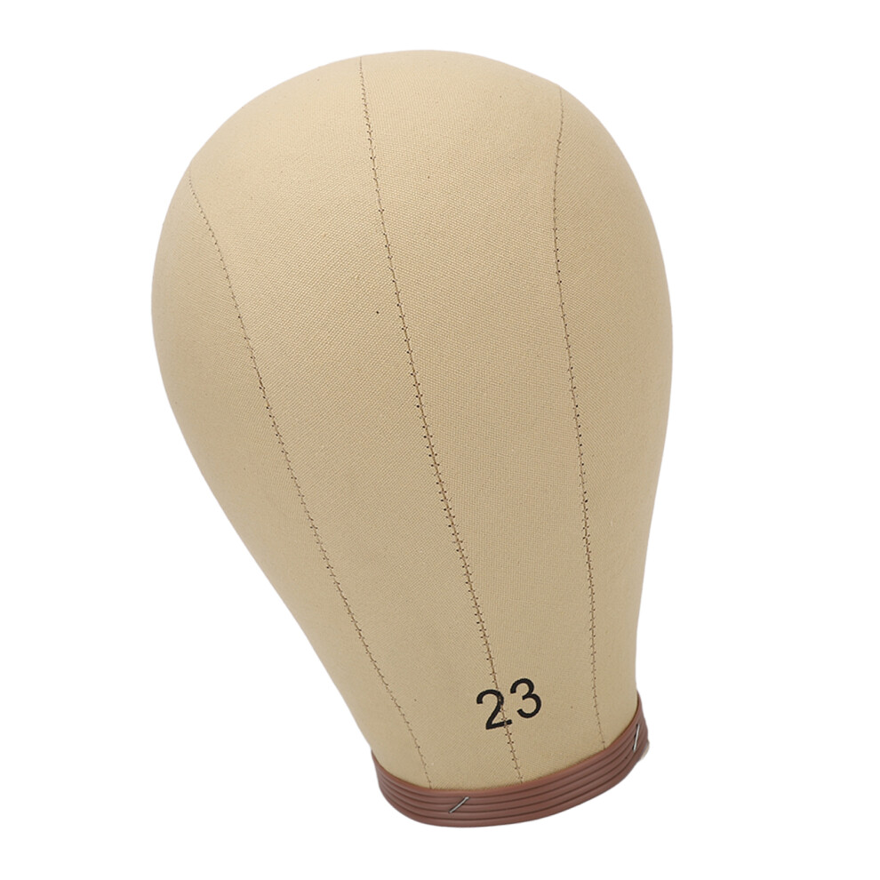 23in Cork Canvas Block Head Stand for Wig Making Hairdressing Display