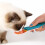 Blue Portable Cat Strip Spoon Push Button Ergonomic Plastic Feeder 7