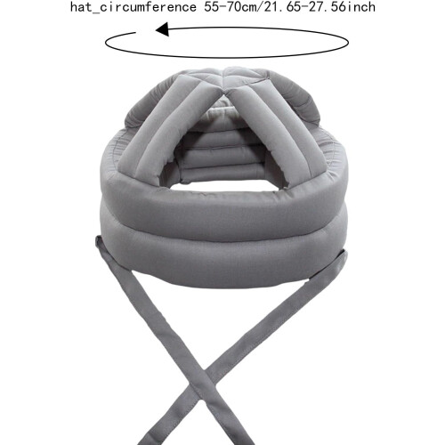 Elderly Protective Head Hat Fall Protection Hat for Seniors Comfortable Grey Adjustable Size Safety Gear 2