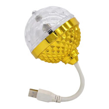 Automatic Rotating Light USB Powered LED Stage Lighting with Colorful Effects for Parties and Events, Omnidirectional Design