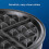 1200W Double Side Flip Waffle Maker Non-Stick with Adjustable Temp 3