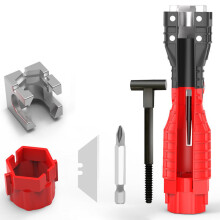 Universal Sink Wrench Set, 18 in 1 Multi-Function Tap Wrench for Kitchen Faucet Installation, Durable Pipe Wrench Tool