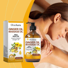 (3pcs) Ginger Oil, Ginger Massage Oil for Lymphatic Drainage, Natural Ginger Oil for Skin, Arnica Oil, Sore Muslce Massage Oil - Warming and Relaxing