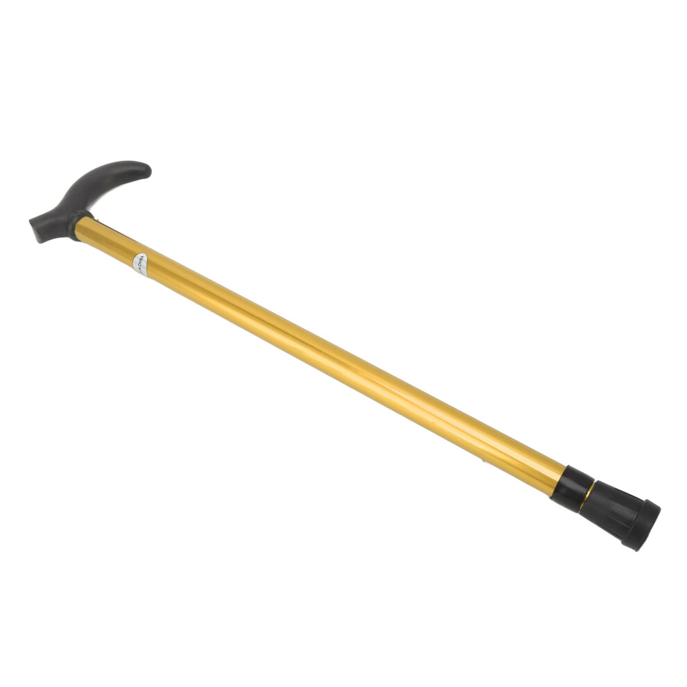 Gold Adjustable Height Aluminum Walking Stick With Ergonomic Handle