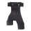 Artificial Leather Archery Hand Guard Protector, 2-Finger Adjustable Glove, Black 2