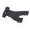 Artificial Leather Archery Hand Guard Protector, 2-Finger Adjustable Glove, Black 9