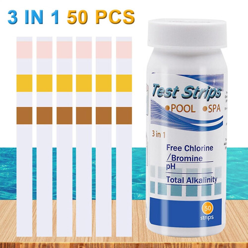 Water Quality Test Strips 50 Pieces - Multifunctional Test Strips for Pool, Spa, and Water Analysis 2