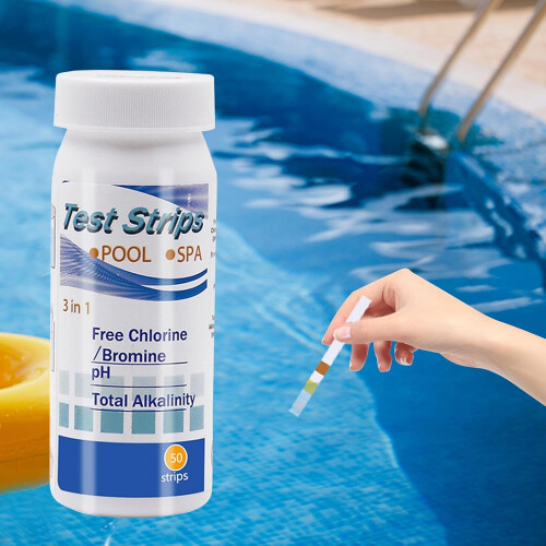 Water Quality Test Strips 50 Pieces - Multifunctional Test Strips for Pool, Spa, and Water Analysis 1