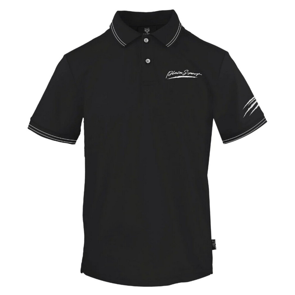 Plein Sport Men's Unisex Adult Signature Logo Polo Shirt