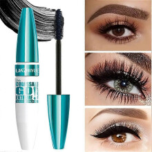 (2Pcs) Waterproof Mascara, 5D Black Mascara for Extra Definition & Volume, Long Lasting & Smudge-proof Mascara, Long Eyelashes, Volumising & Curling