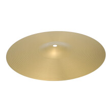 Drum Cymbal Set for Drum Kit with Low Volume Drum Pad Stand, Brass Golden Jazz Drum Fitting, 30x30x0.01 cm