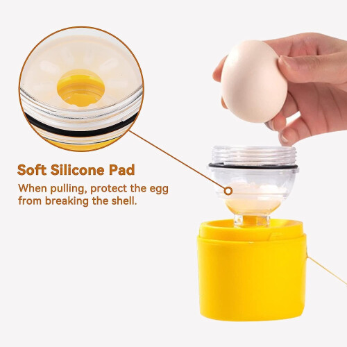 Hand Operated Egg Scrambler Shaker, Golden Egg Maker with Pull Rope for Mixing Eggs and Hard Boiled Eggs 2