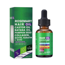 (2pcs) Rosemary Hair Oil For Growth with Castor Oil Batana Oil Pumpkin Seed Oil Biotin Collagen KeratinDeeply Nourish The Hair