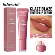 (C) Tinted Lip Serum with Donut-Shaded Applicator,Hydrating Lip Serum for Glossy, Nourished Lips with Plumping Polypeptides,6 Colors for Choosing