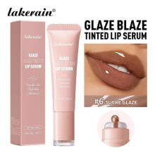 (F) Tinted Lip Serum with Donut-Shaded Applicator,Hydrating Lip Serum for Glossy, Nourished Lips with Plumping Polypeptides,6 Colors for Choosing