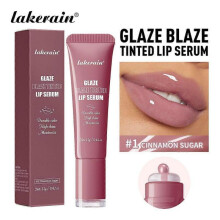 (B) Tinted Lip Serum with Donut-Shaded Applicator,Hydrating Lip Serum for Glossy, Nourished Lips with Plumping Polypeptides,6 Colors for Choosing