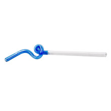 Nordic Color Glass Straw Eco-Friendly Twisting Design for Milkshakes, Model BJ00579, Reusable, BPA-Free
