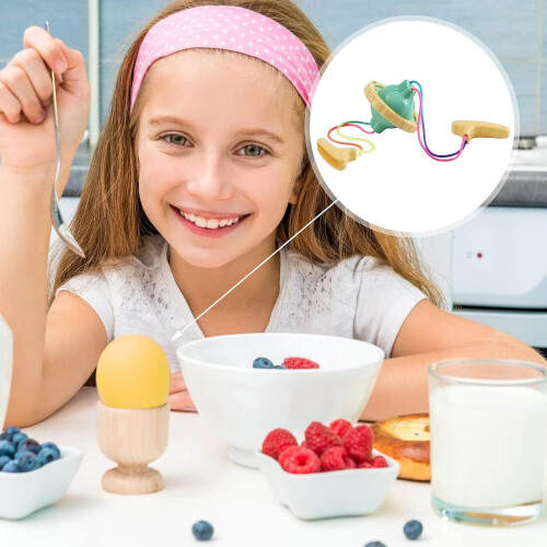 Egg Mixer with Pull Rollers, Manual Egg Scrambler, Handheld Egg Yolk and White Mixer, Kitchen Gadget for Cooking Eggs 1