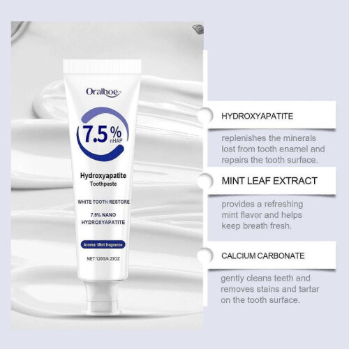 (1Pcs) Hydroxyapatite Toothpaste for Advanced Enamel Protection, Gentle and Effective Formula, Fluoride-Free Mint Toothpaste for Sensitive Teeth 2