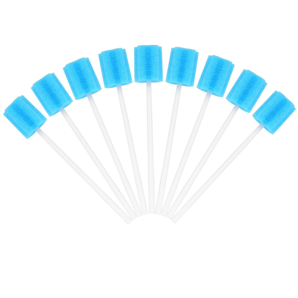 Blue Disposable Oral Care Sponge Pack Of 150 Portable Mouth Cleaners For Dental Clinics And Patients