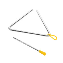 Percussion Instrument Triangle - Metal and Plastic Musical Triangle for Kids and Adults, Triangular Shape, Lightweight Design