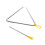 Percussion Instrument Triangle - Metal and Plastic Musical Triangle for Kids and Adults, Triangular Shape, Lightweight Design 1