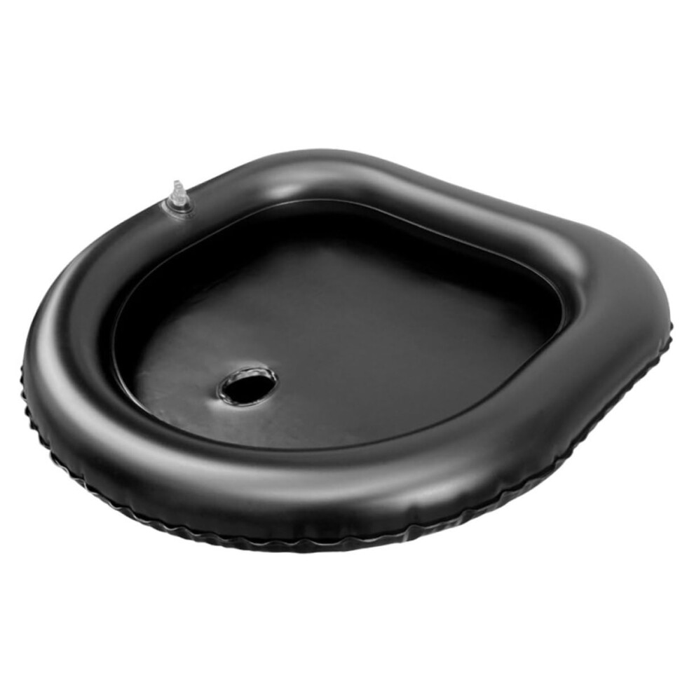 Black Inflatable Hair Washing Basin For Bedridden Individuals Ergonomic Shampoo Sink For Pregnant Women Seniors With Air Pump