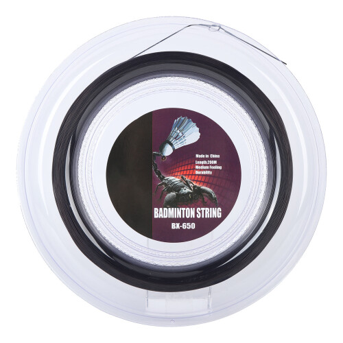 Durable 0.72mm Black BX 650 Nylon Badminton String 200m for Advanced Play 2