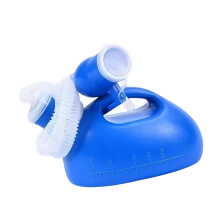 Male Urine Bottle with Lid and 3000ml Capacity, Leakproof Design, Includes 1.6M Hose, Blue for Seniors and Camping