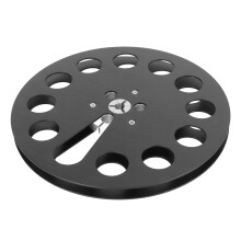 7 Zoll Aluminiumlegierung Leerer Bandaufroller für 1/4 Zoll Band, Schwarz