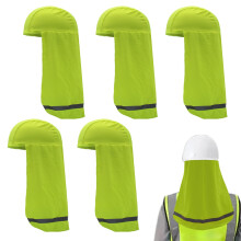 5 PCs Hardhut Sonnenschatten Sonnenschutz Visor Gelb Atmungsaktive Elastische Kühlung für Bauarbeiter Outdoor-Aktivitäten