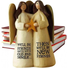 (C) Friendship Gifts Figurines for Best Friends Women, Celebrating Friendship Gifts Memorial Friendship Sister Friend Sculpture Decor