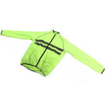 Reflektierende grüne Fahrradjacke mit langen Ärmeln, atmungsaktives Polyester