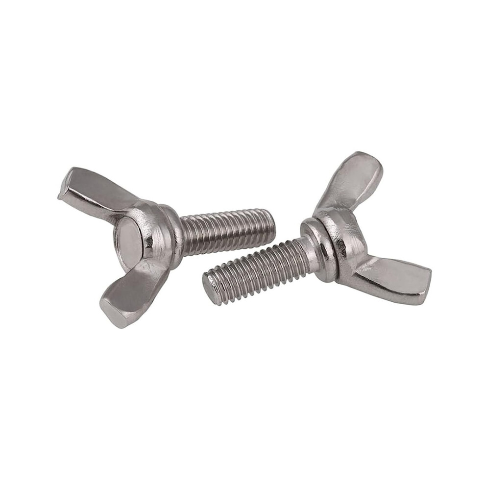 Knurled Screws M3 M4 M5 M6, Stainless Steel Wing Knurled Screws, 10 Pieces Sturdy Tightening Screws For Fastenings 6276012336169