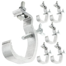 Stage Light Hooks Pack of 6 Metal Clips for Truss and Moving Head Lights, Aluminium Light Clamps for DJ Use