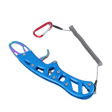 Aluminium Fishing Lip Gripper With Ergonomic Grip Portable Fish Holder Tool Outdoor Use Blue Color