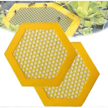(2Pcs Yellow) 3D Printed Floating Bee Island Bee Waterer, Bee Cups for Garden, Bee Drinking Cups for Garden, Bee Cups for Thirsty Pollinators