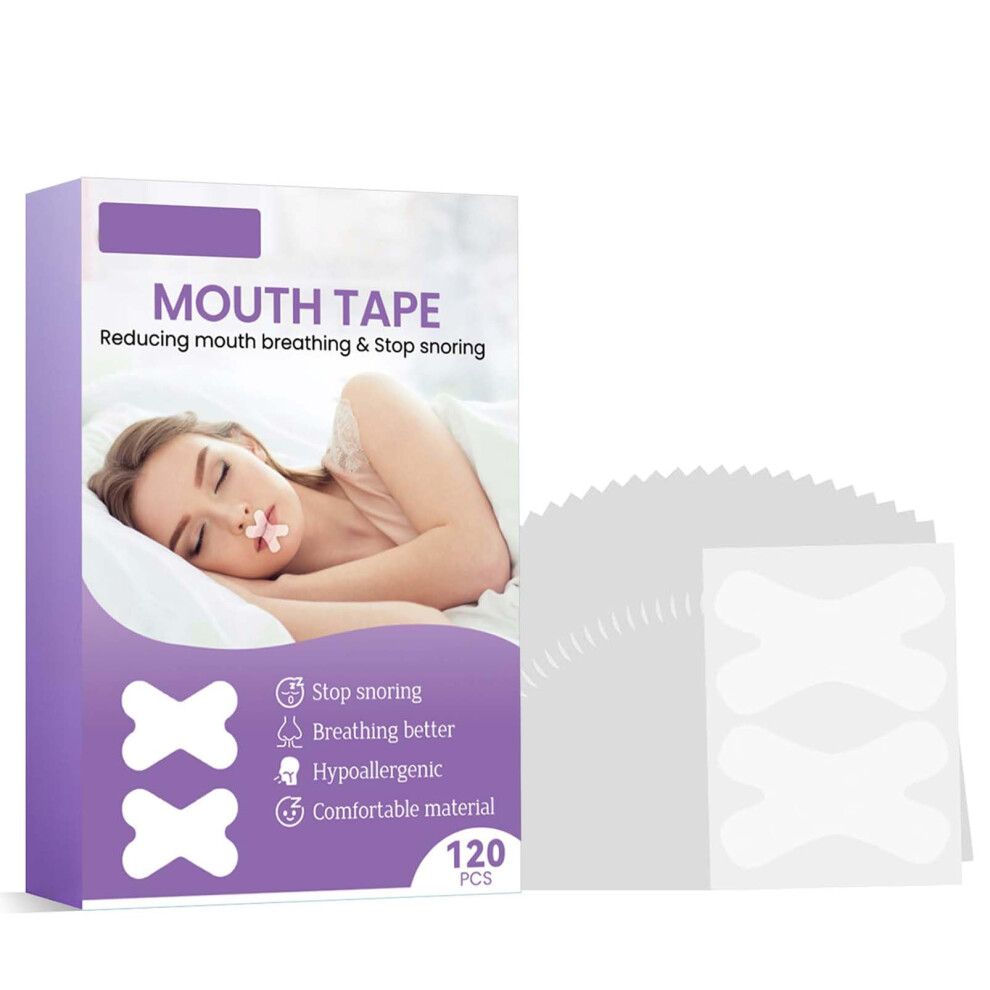 Sleeping Mouth Plasters 120 Pack, Anti-Snoring Sleep Strips for Improved Breathing and Better Sleep Quality